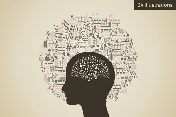 24个抽象头脑风暴插图集 Circle a head